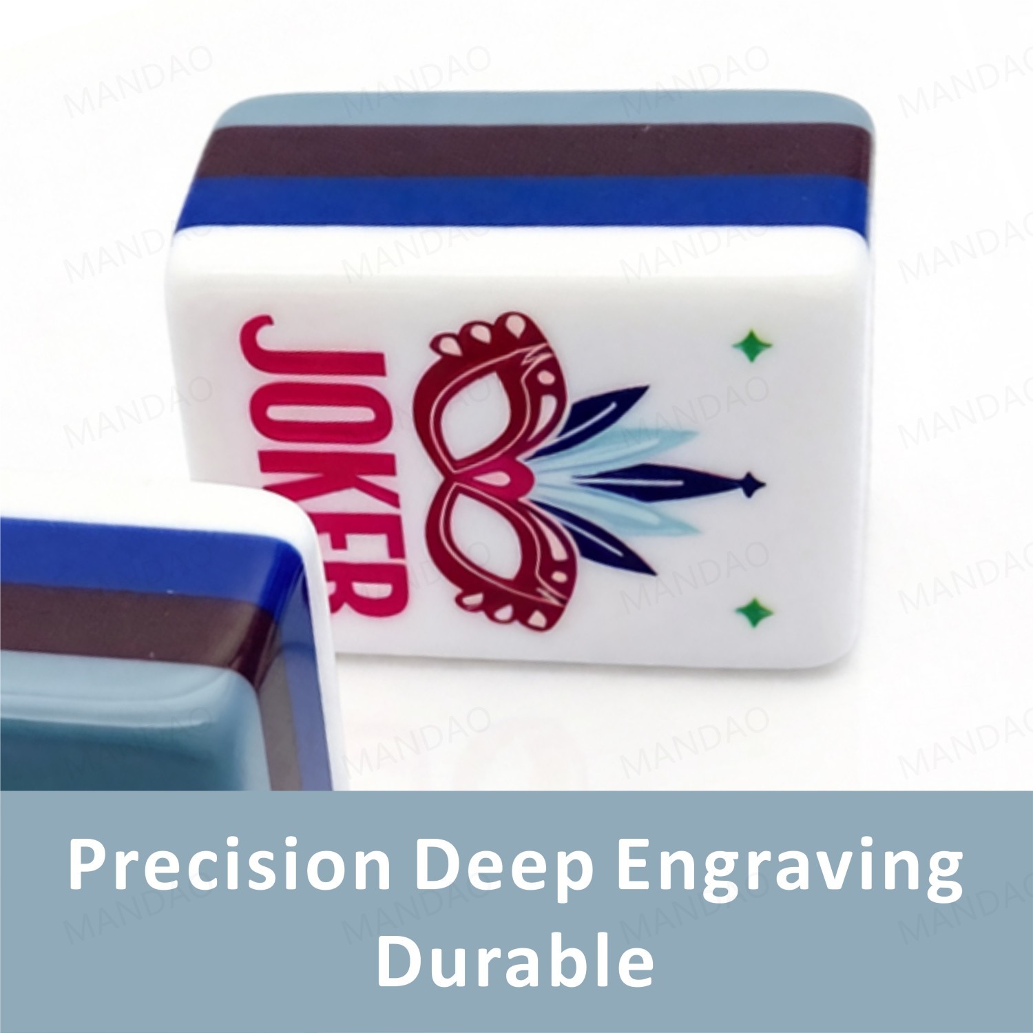 American Mahjong Game Set, 160 Blue Grey Layered Mahjong Tiles, Quick Shipping