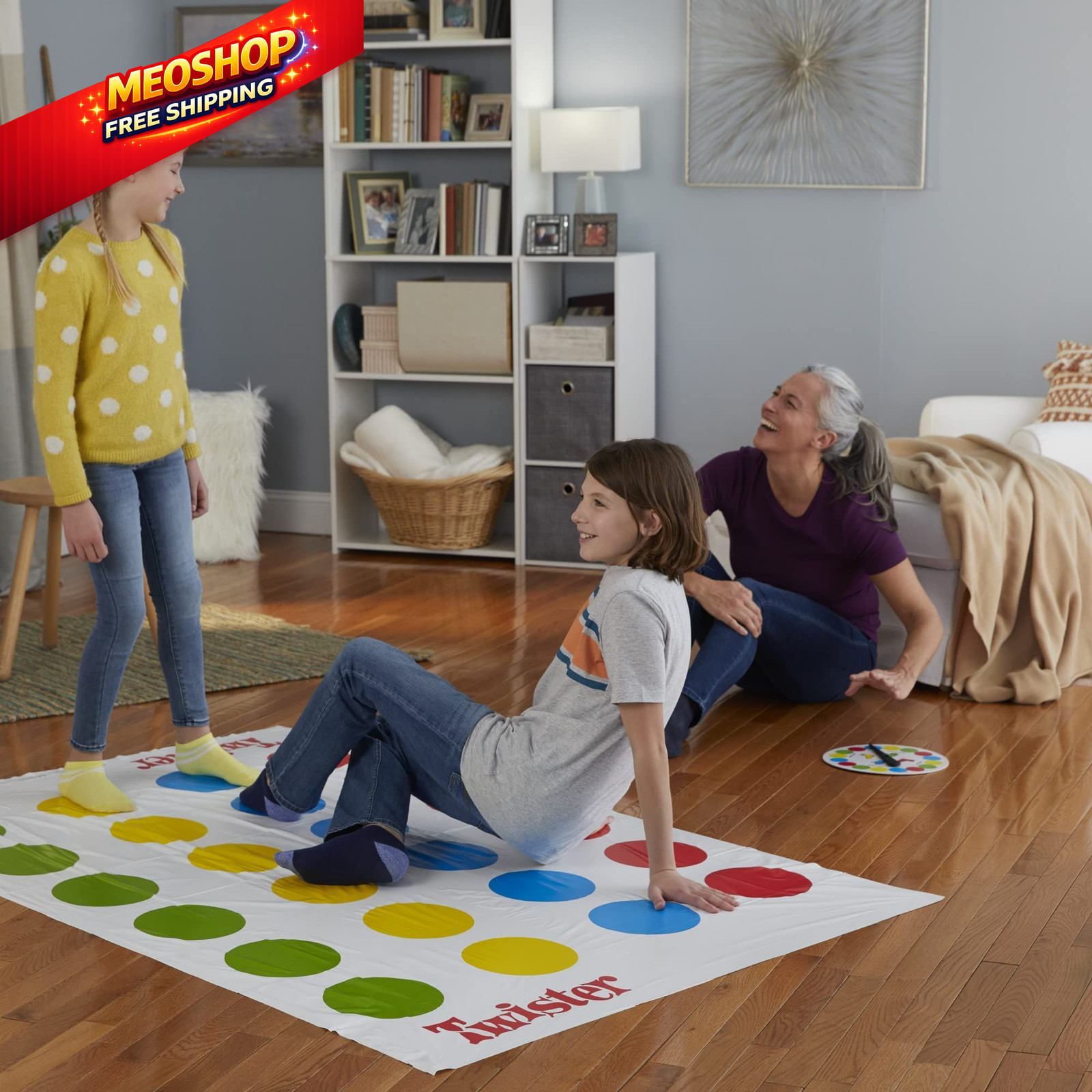 Hasbro Twister Party Classic Board One Size, Red, Yellow, Blue, Green, White