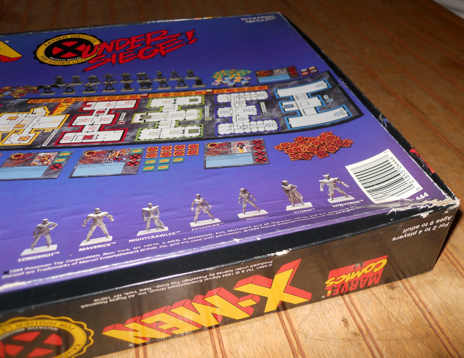 1994 Marvel Comics X-MEN UNDER SIEGE Board Game By Pressman as-is INCOMPLETE