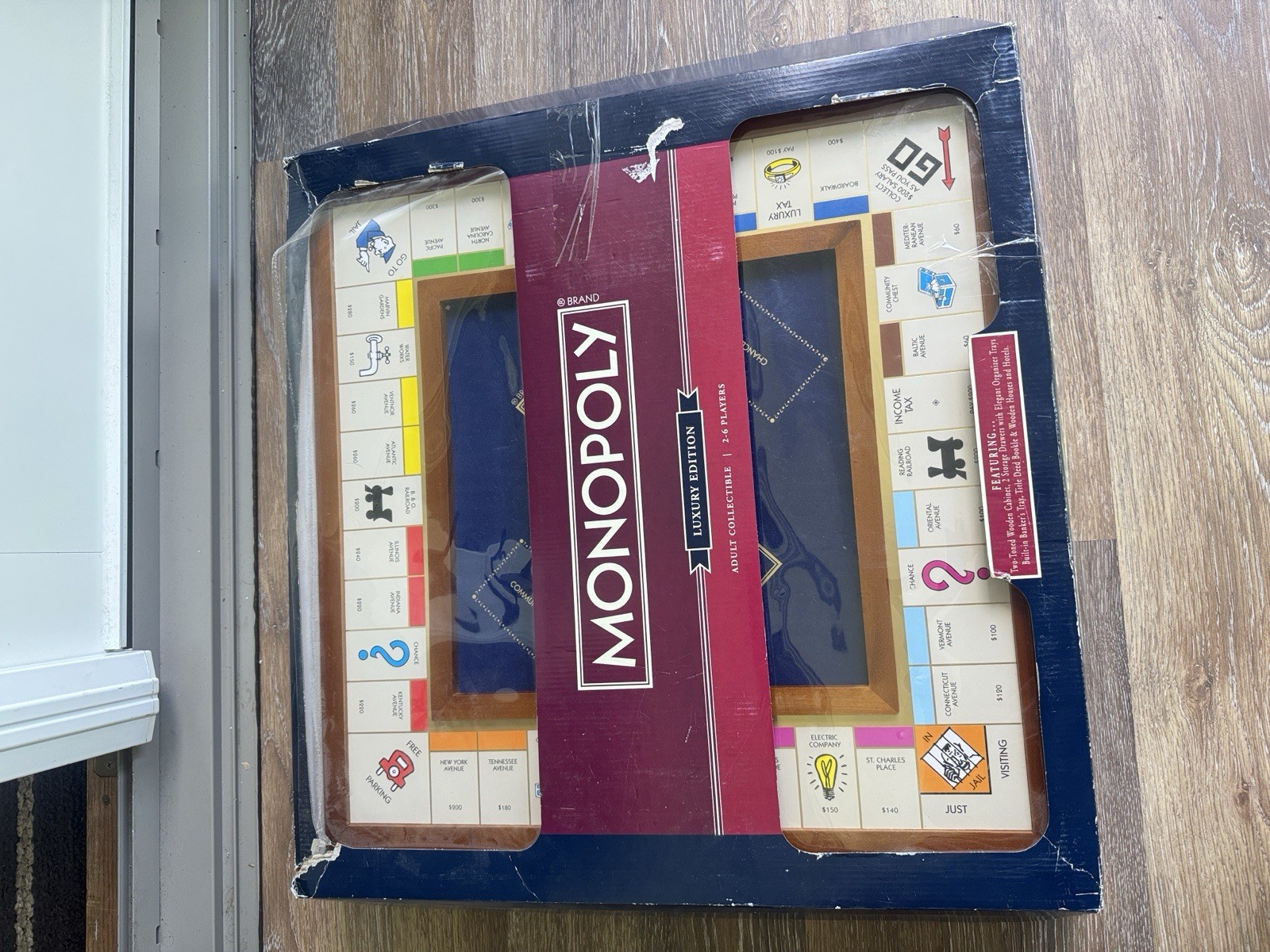 Monopoly Luxury Wooden Edition with Wood Game Board Premium Collectible