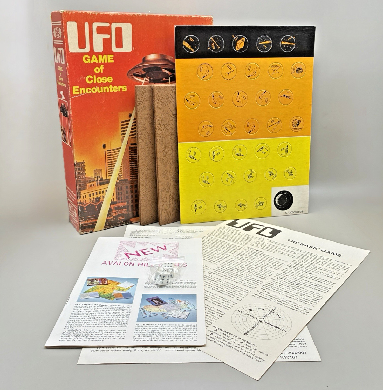 UFO Game of Close Encounters Board Game – 1978 Avalon Hill – Complete, Unpunched
