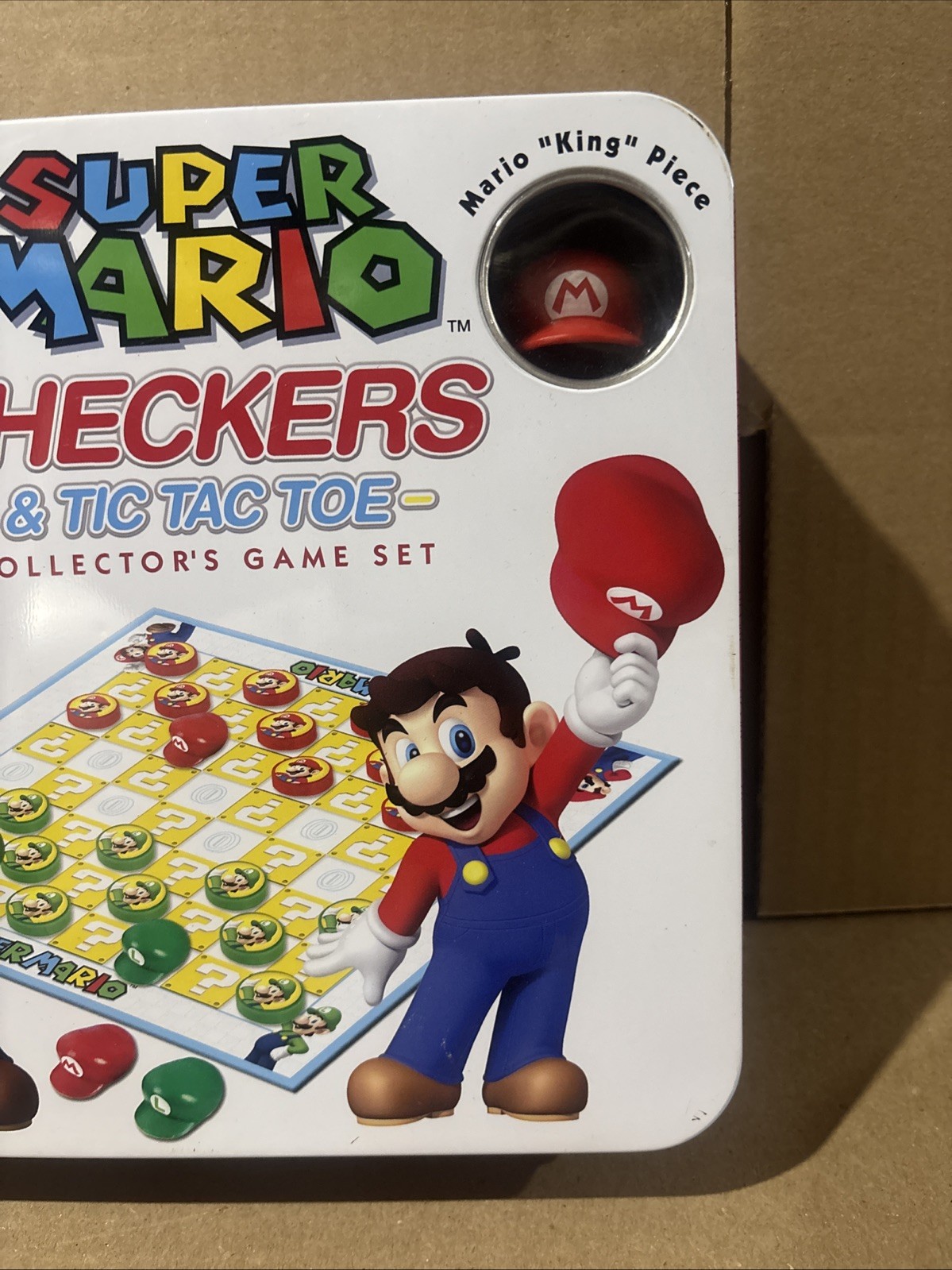 USAopoly Super Mario Vs Luigi Checkers And TTT Game Set Nintendo Open Never Used