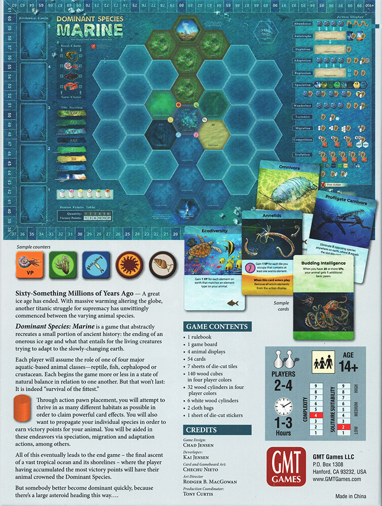 GMT Games: Dominant Species Marine 2nd Printing NISW Fast Shipping