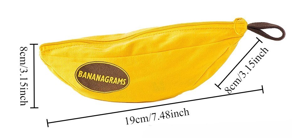 Bananagrams Game Crossword Word Play Complete 144 Pieces Zip Bag & Original Tag
