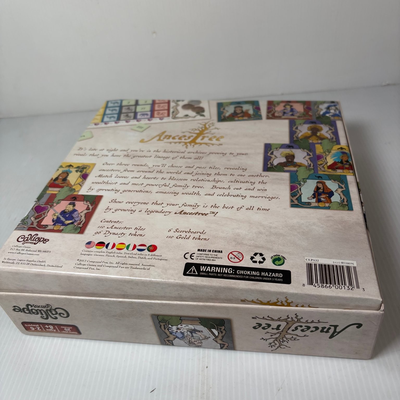 AncesTree Calliope Games Board Game 2-5 Players Ages 8+ Cardboard Tiles 2017