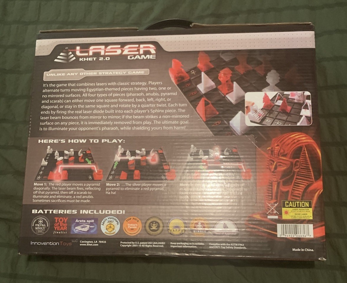 Innovention Toys Laser Khet 2.0 Strategy Board Game, Real Lasers, 2+, 9-99