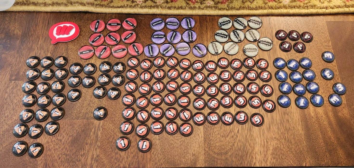 Marvel Champions LCG Lot Of Metal & Glass Tokens Premium Game Accessories