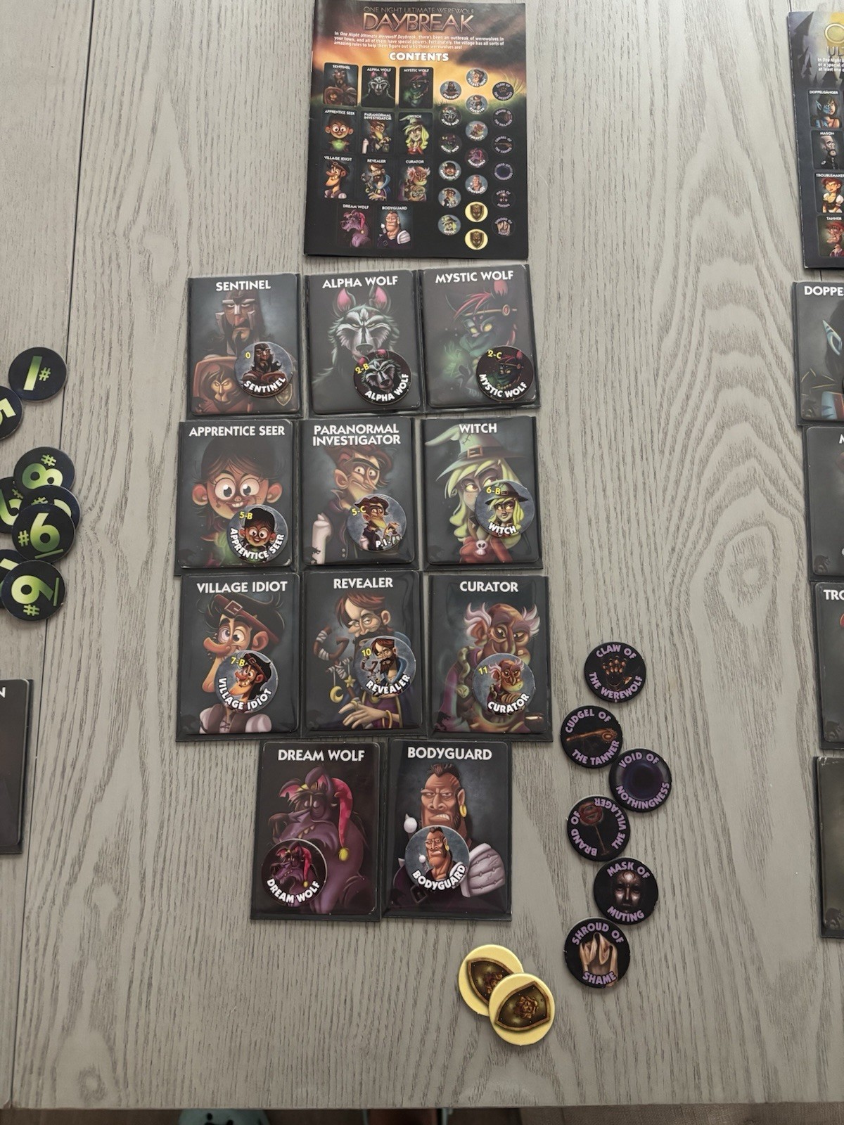 One Night Ultimate Werewolf Collection w/ Wooden Box Storage Case