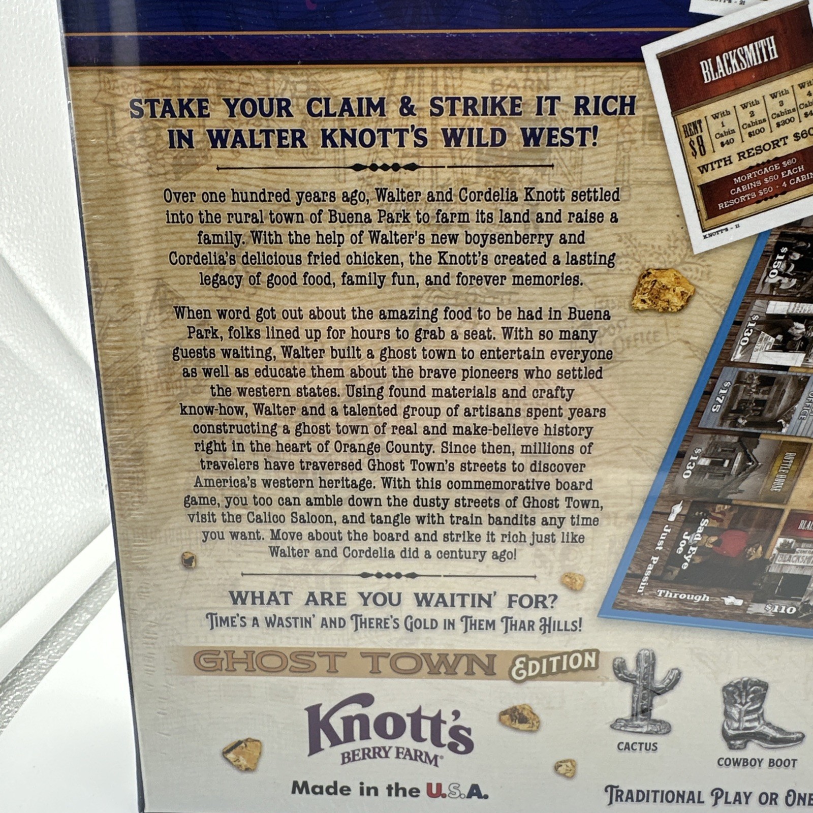 Knottsopoly Ghost Town Edition Knott’s Berry Farm Walter Knott – NEW SEALED