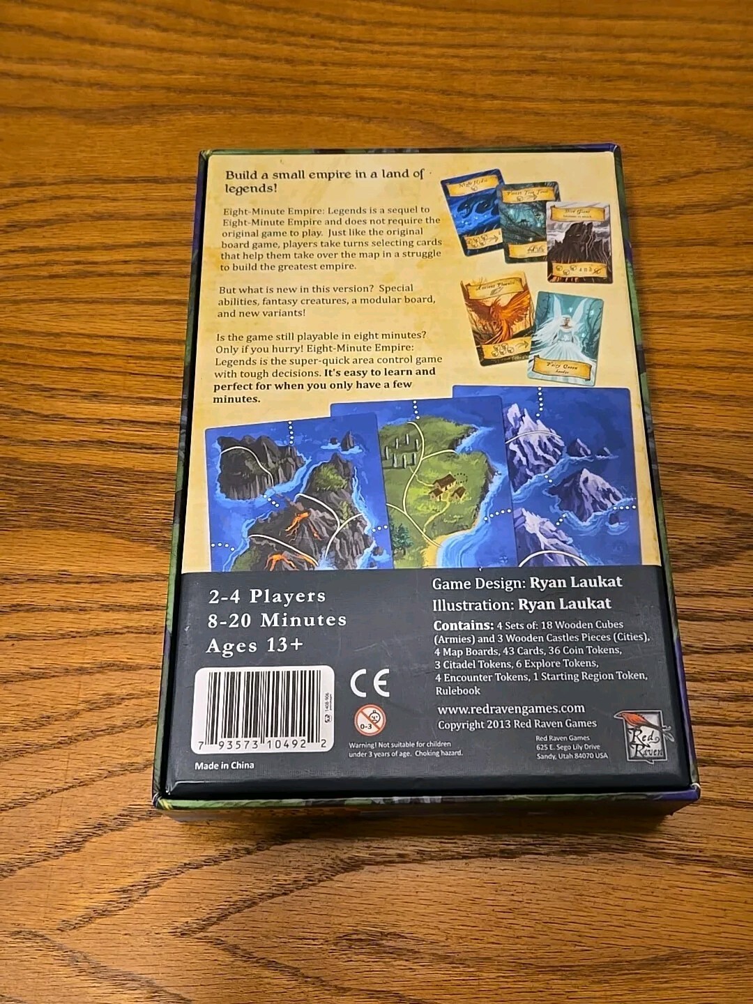Eight Minute Empire – Legends Board Game Ryan Laukat Red Raven Games COMPLETE