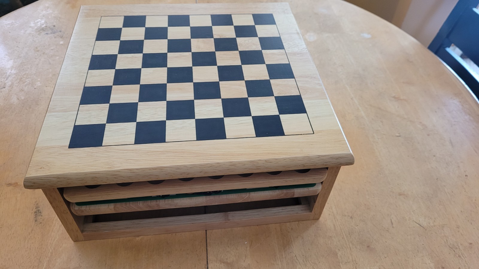 Vintage Multiple Classic Ten Games Solid Wood Boards “Game House”