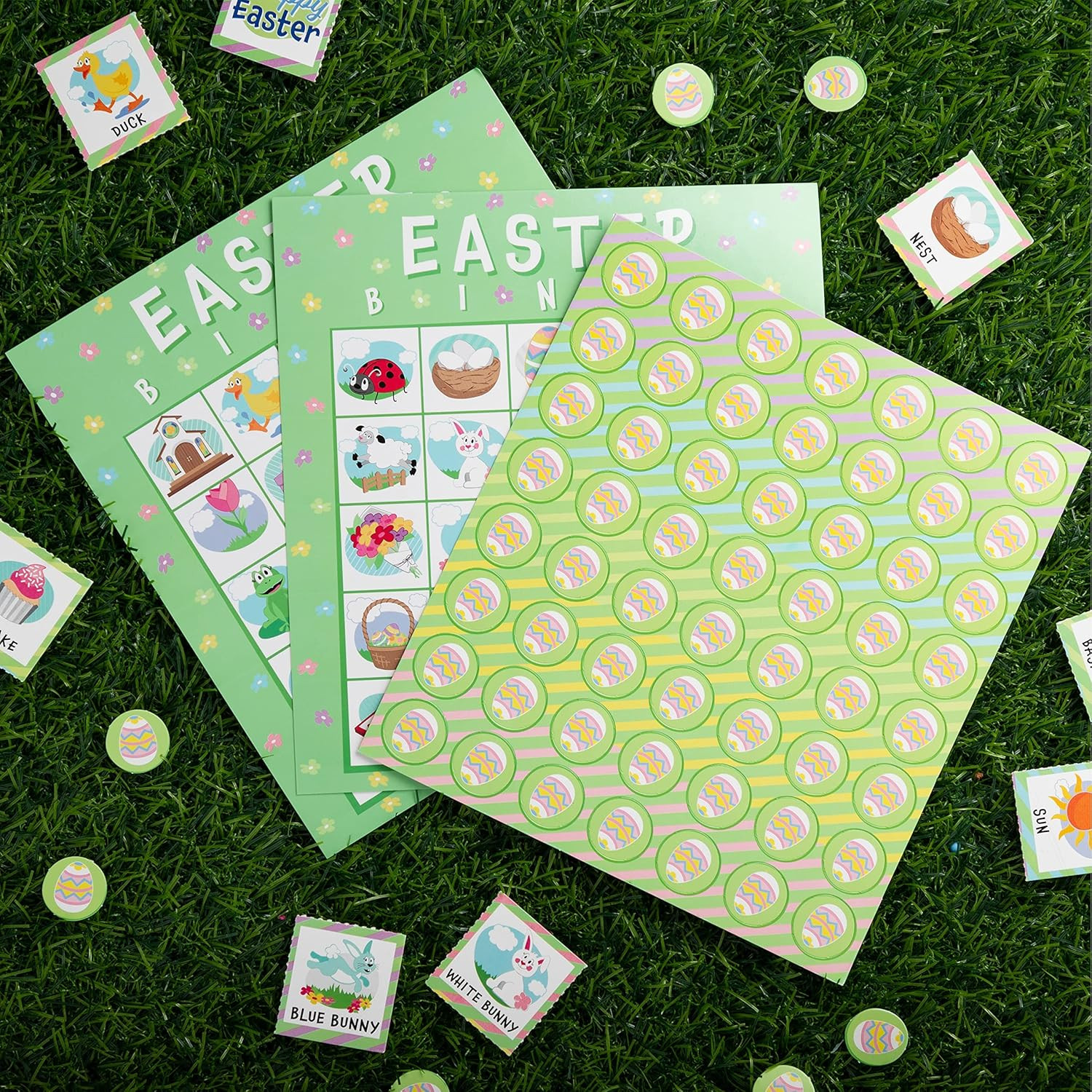 28 Players Easter Bingo Cards 5×5 Party Game Classroom Family Activity for Kids!