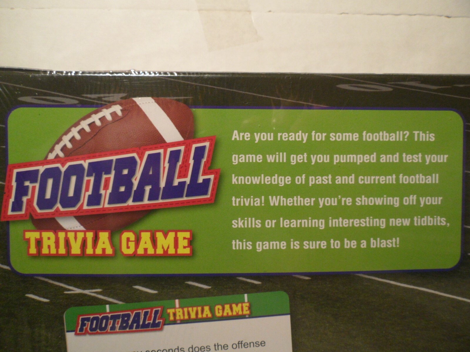 FOOTBALL TRIVIA GAME Ages 8 & Up, For 2 Or More Players NFL Sports Teams NEW!