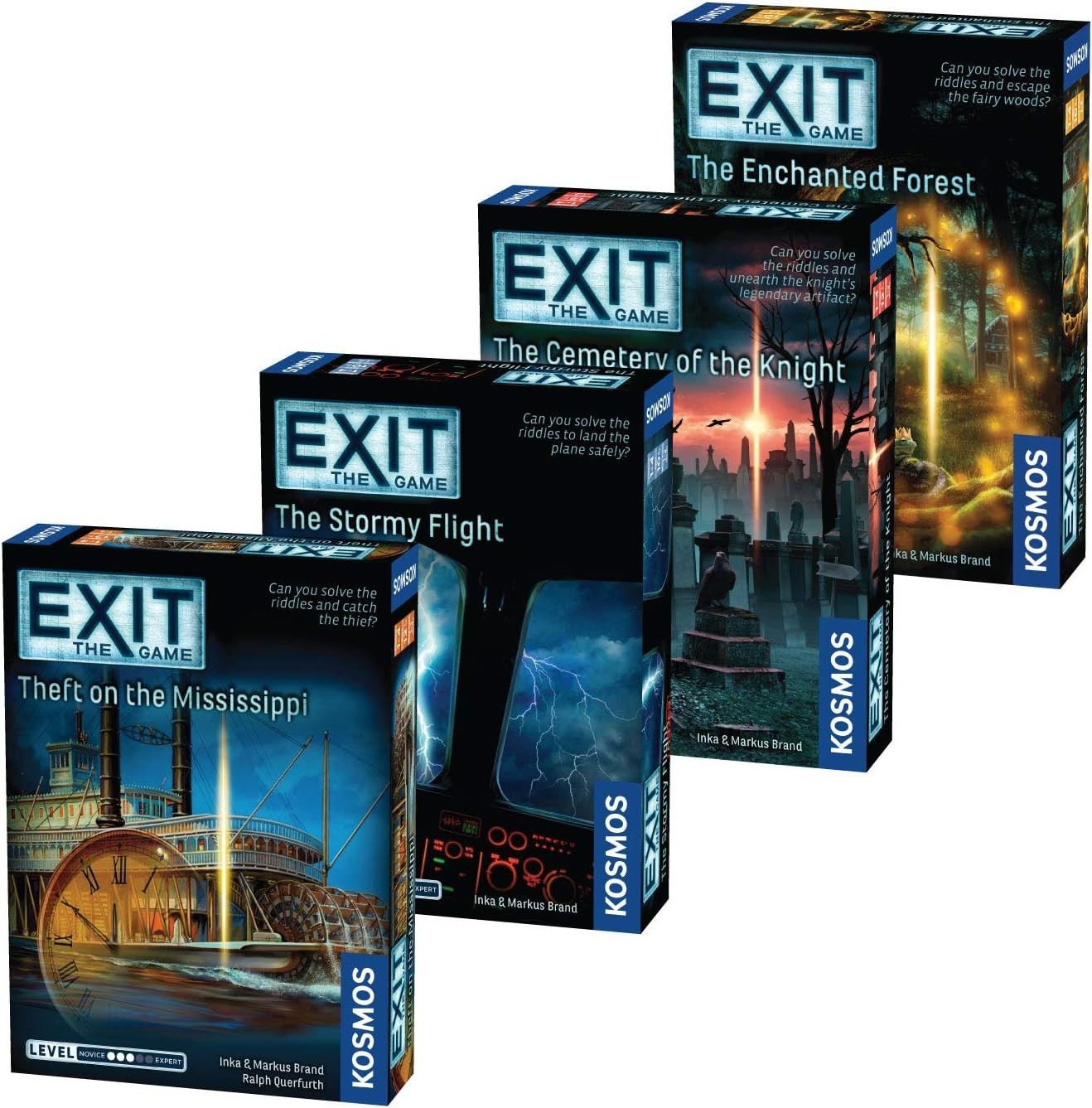 New EXIT The Game 4-Pack Escape Room Bundle Family Adventure 1-4 Players