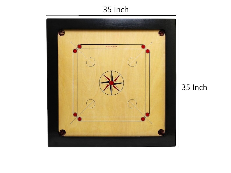 Carrom Board 35 INCH Full Size with 1.5″ Border (Super) with STRICKER