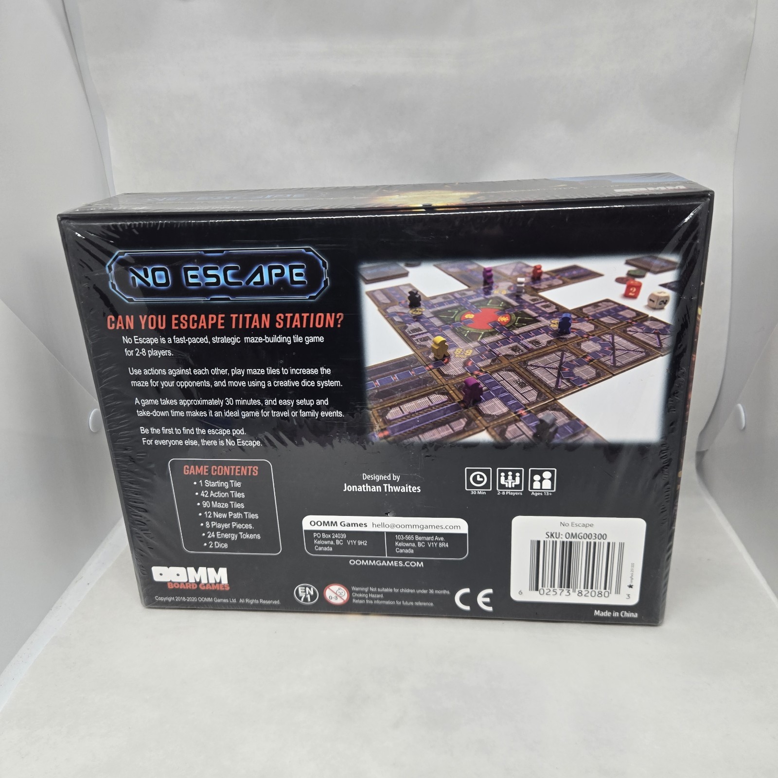 No Escape Board Game SEALED NEW OOMM Games 2020 Jonathan Thwaites