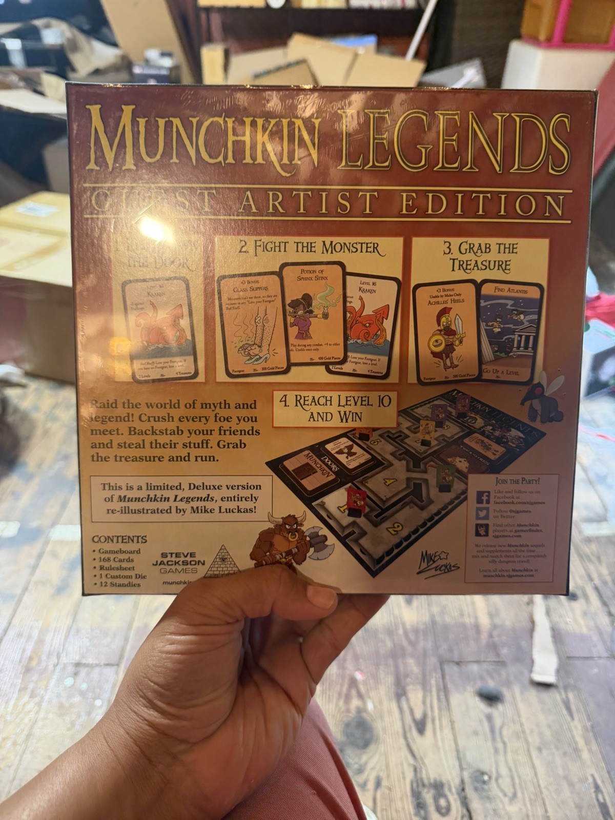 MUNCHKIN LEGENDS board game Mike Luckas guest artist edition factory SEALED