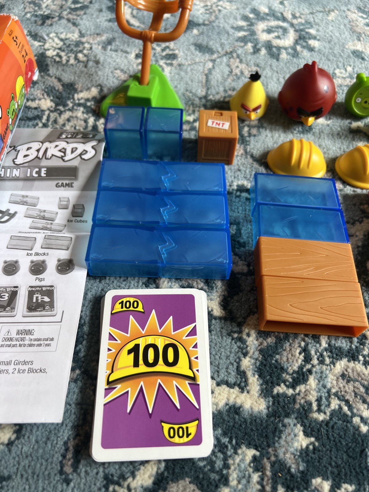 Angry Birds On Thin Ice Mattel 2011 Board Game READ DESCRIPTION (Missing A Card)