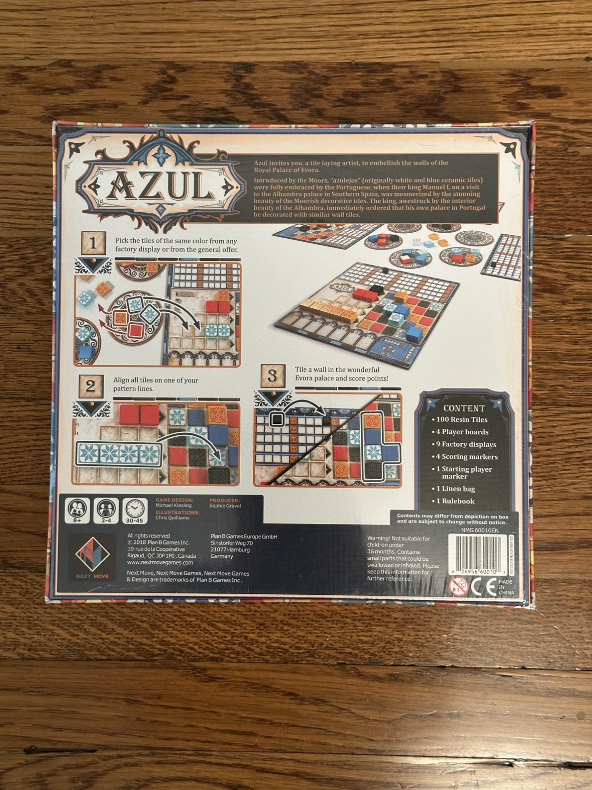Azul Board Game Next Move Games by Michael Kiesling (New, Sealed)