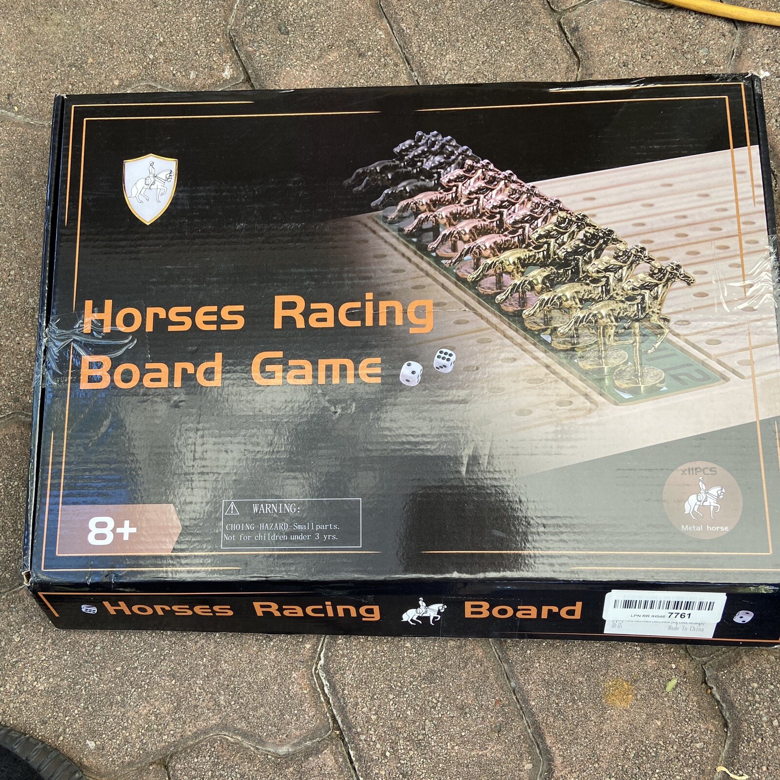 Horse Race Board Game Racing Game Thickened Solid Wood with 11 Luxurious New