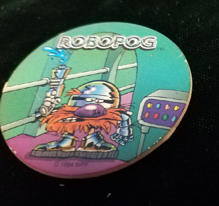 Vintage RARE Lot of 6 WPF 1994 World Pog Federation Robo Pog, Jerk O’ Lantern