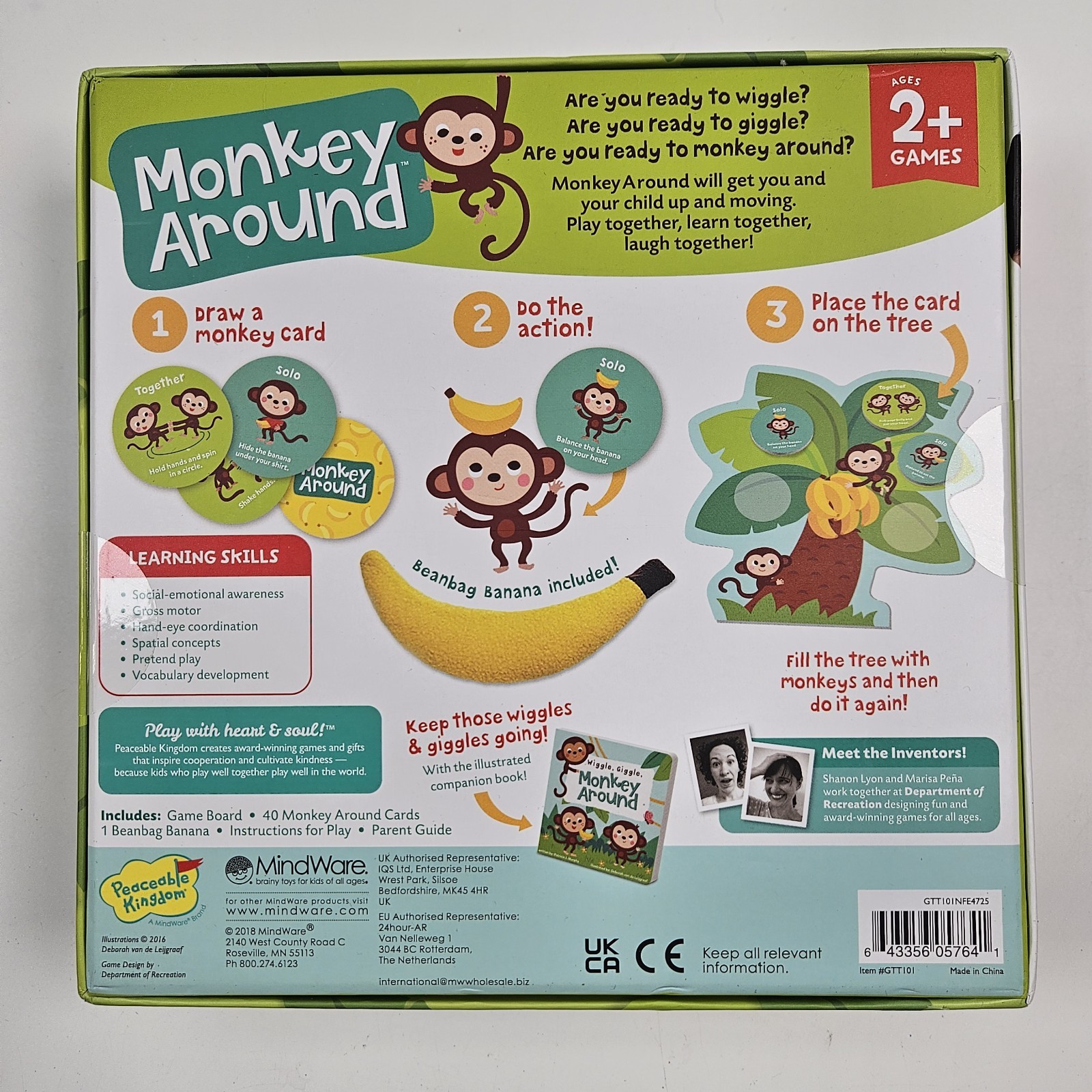 Peaceable Kingdom Monkey Around First Game for Toddlers Interactive play