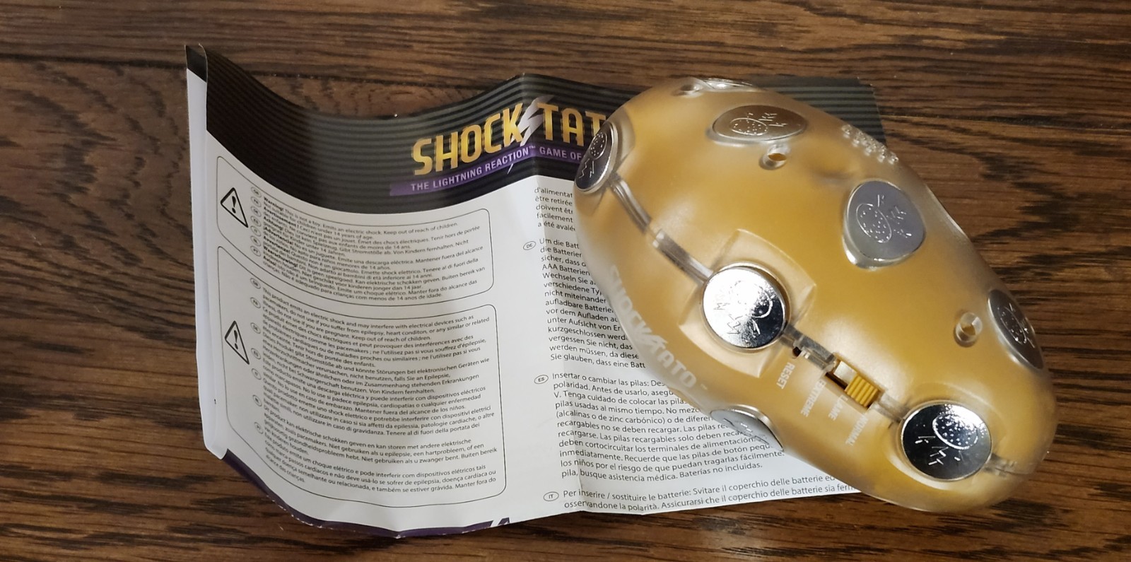 Rare Paladone Shocktato The Lighting Reaction Game 2+Players 14+ W/ Instructions