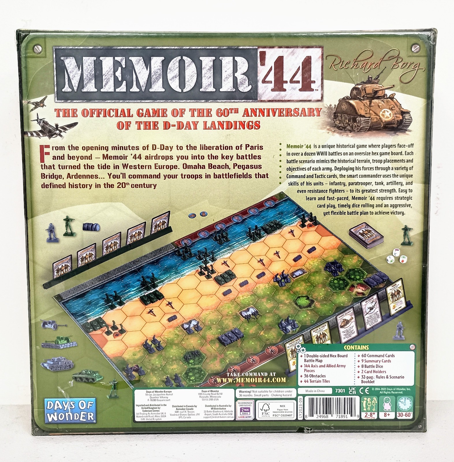 MEMOIR ’44 Days Of Wonder Board Game 60th Anniversary Of D-Day Brand New Sealed