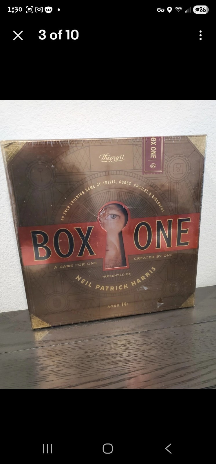 NEW BOX ONE Presented by Neil Patrick Harris: Mystery Board Game Escape Room