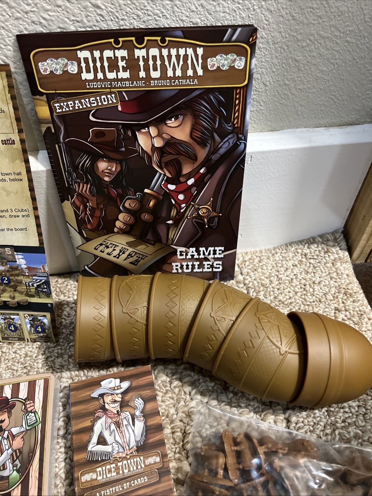 Dice Town Board Game Matagot Complete -Poker Dice Western Strategy Game See Desc