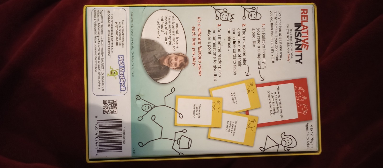 Jeff Foxworthy Relative Insanity Party Card Game Family Friendly Version