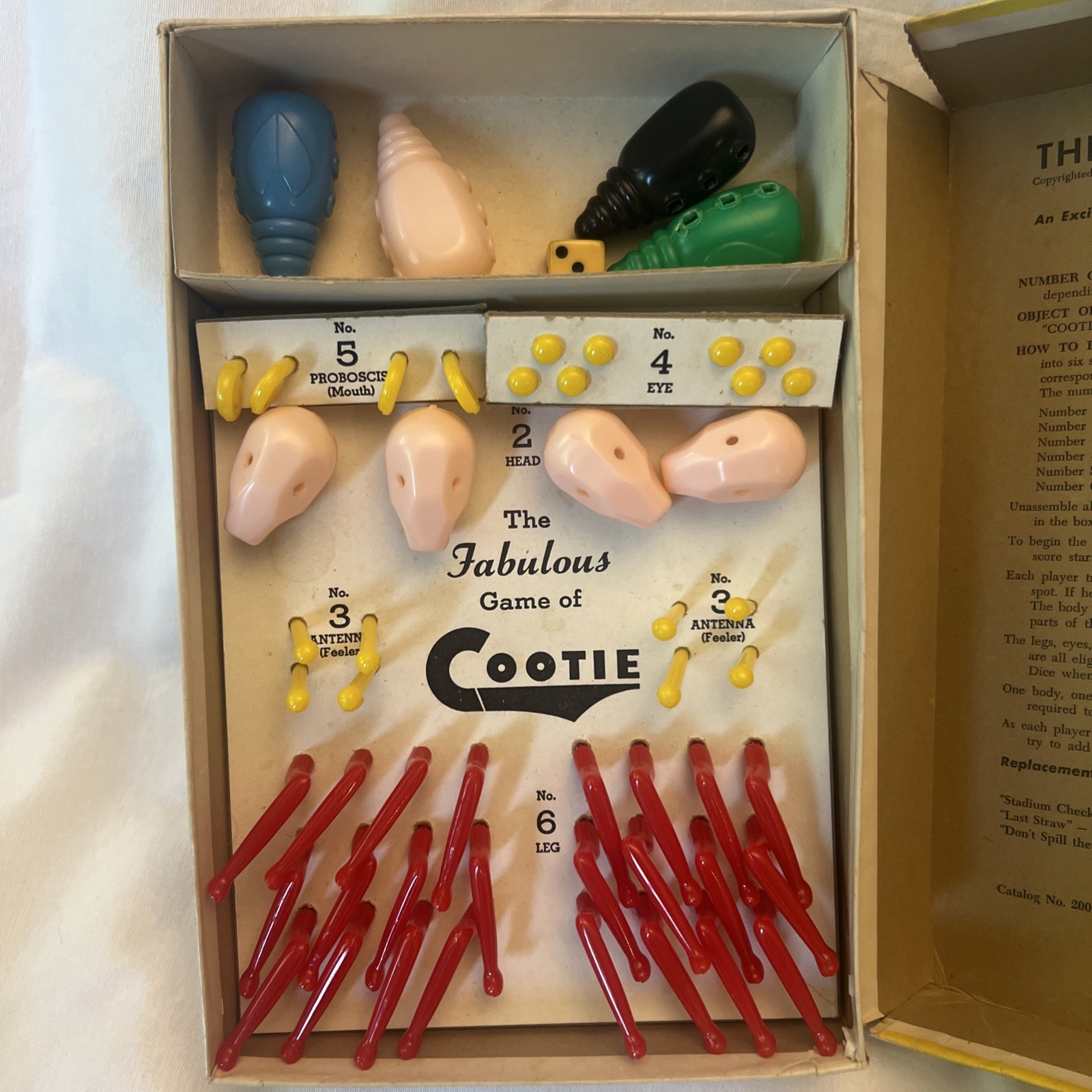 Vintage 1949 The Fabulous Game of Cootie by Schaper