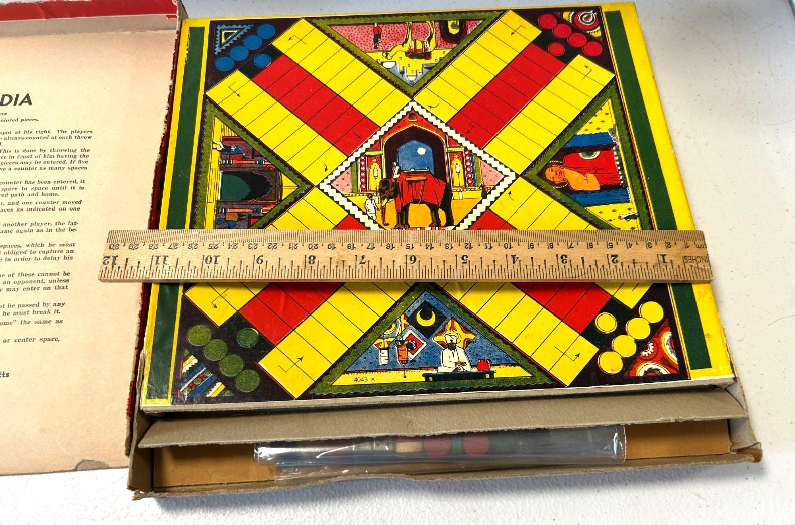 Vintage Rare Game of India Milton Bradley, No 4083 Board Hunting Game