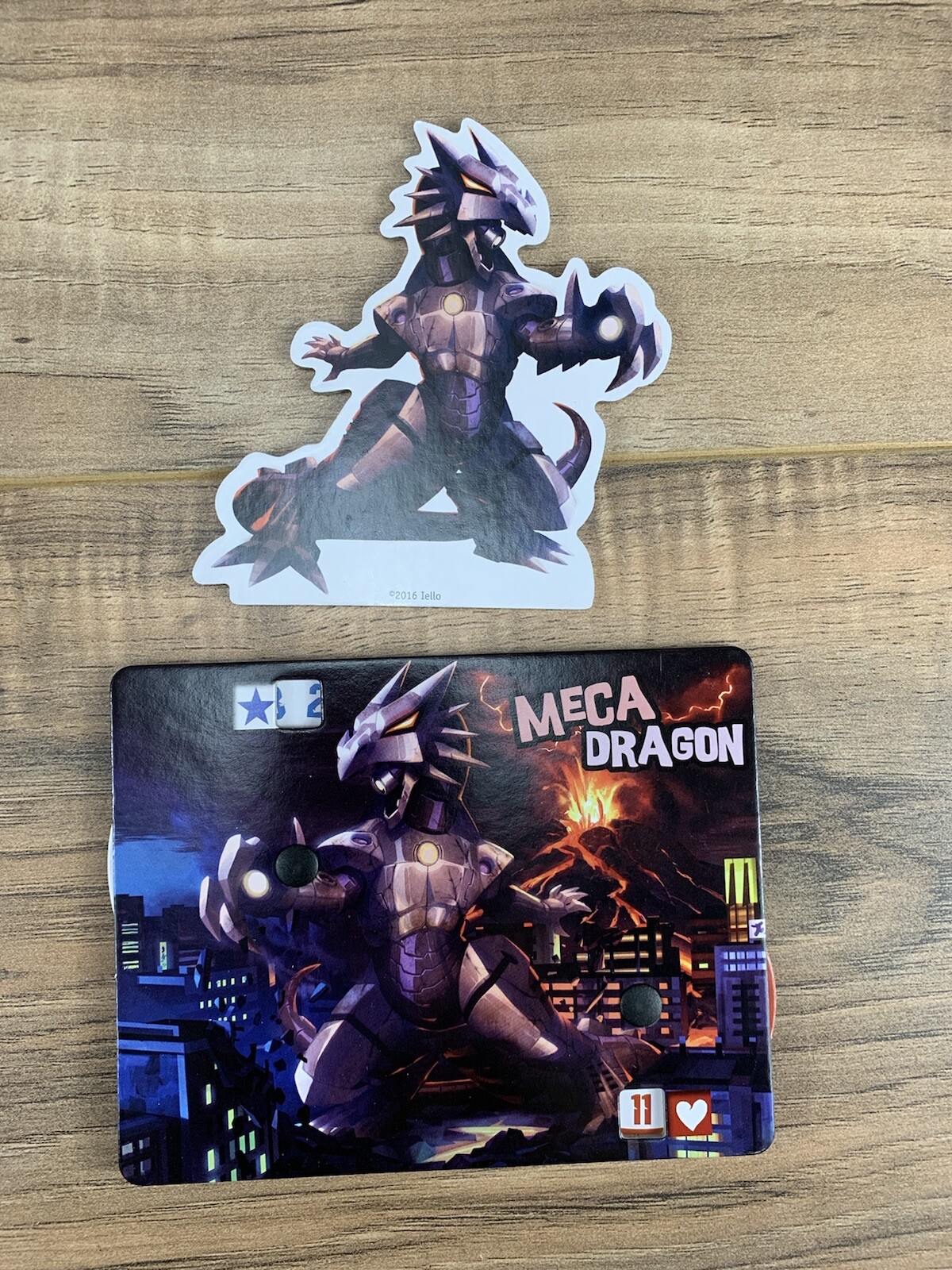 King Of Tokyo 2016 Edition Meca Dragon Cardboard Figure Monster Board Pieces