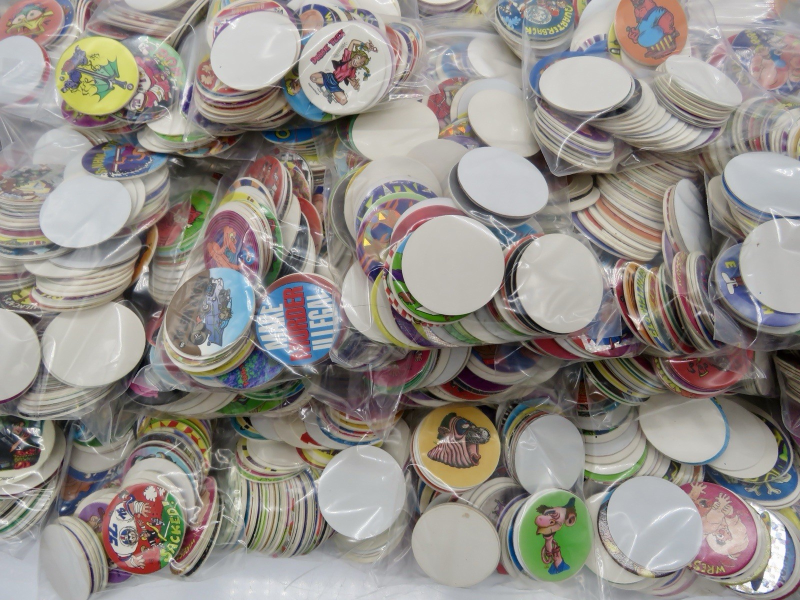 Lot of 100 Pogs Unbranded And Branded.