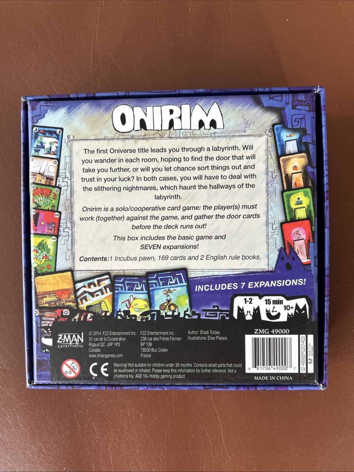 Onirim: Includes 7 Expansions (2014) Z-Man Games Complete