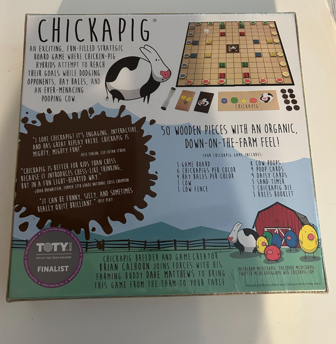 Chickapig Strategic Board Game Family Friendly Game For 2 or 4 Players with …