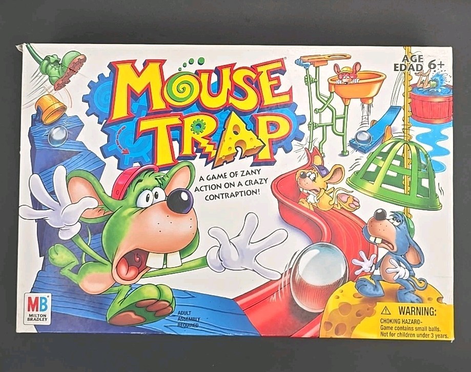 Vintage – MOUSE TRAP 100% COMPLETE – 2005 Board Game – Milton Bradley No 4657