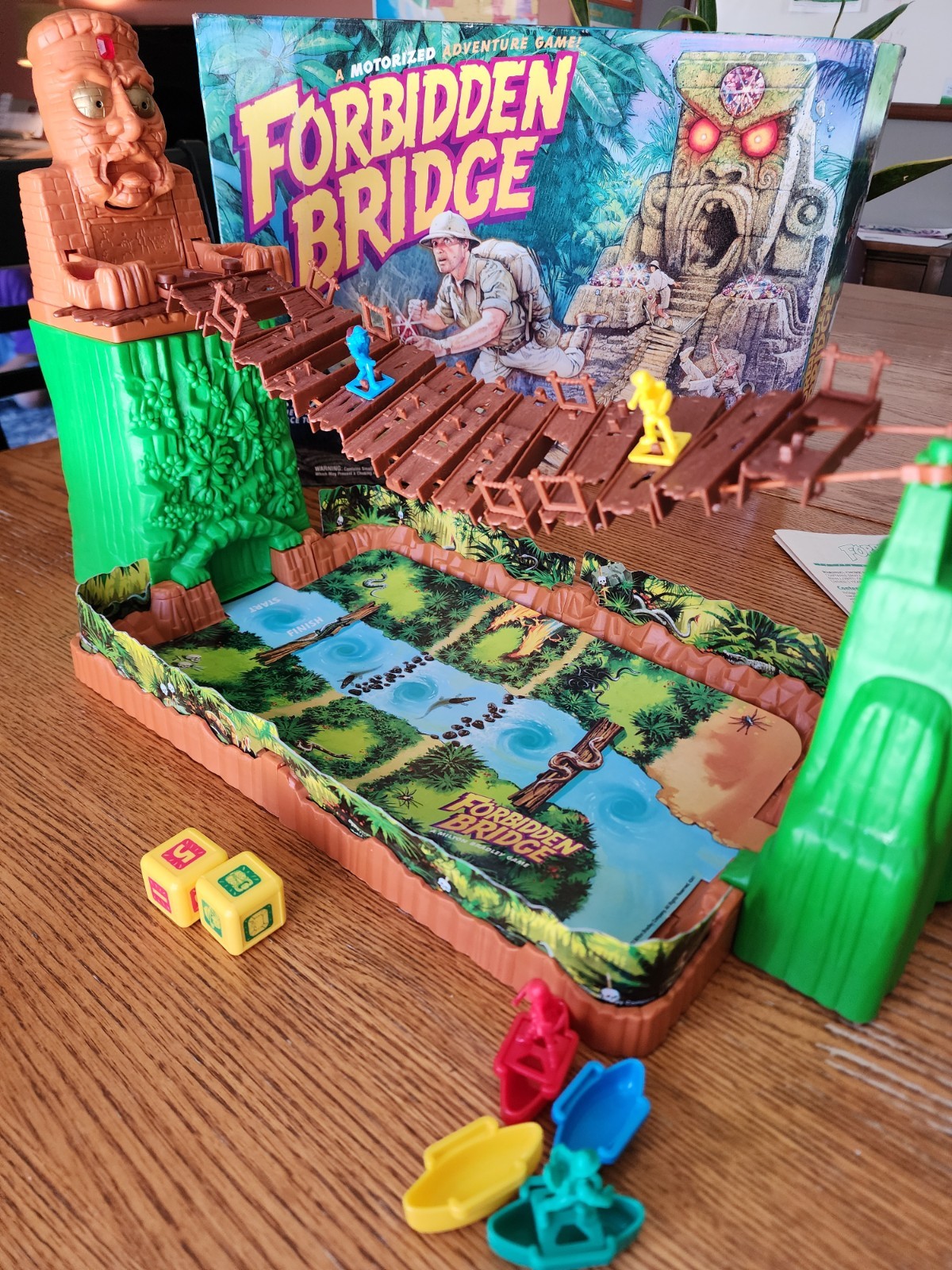 1992 Forbidden Bridge Board Game Milton Bradley WORKING Mint Complete Vintage
