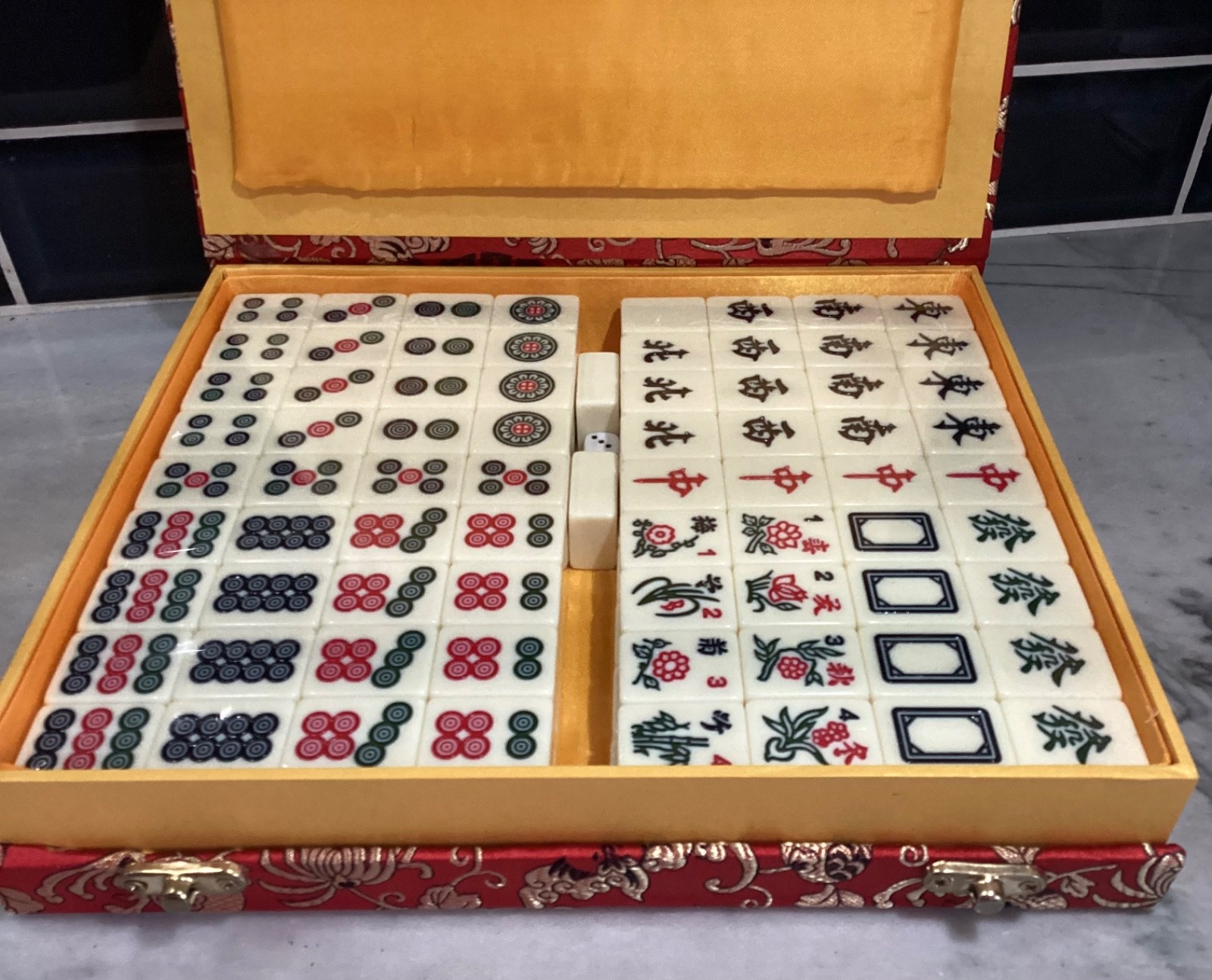 Traditional Chinese Mahjong Game Set 144 Sealed Manufactured in Wuxi, China
