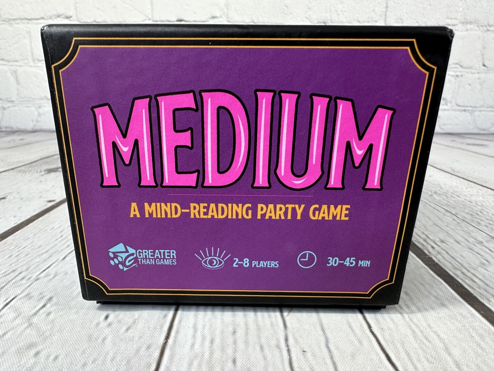 Medium A Mind-Reading Party Game 2-8 Players Ages 14+ 2019 Greater Than Games