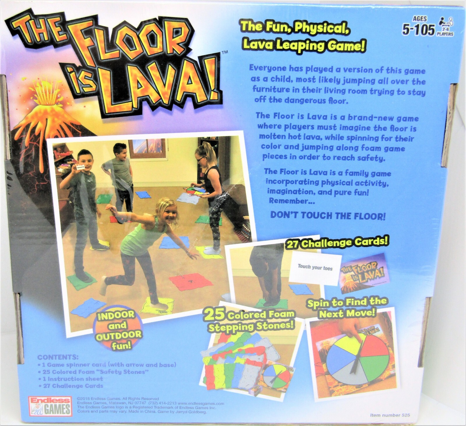 Endless Games, “The Floor is Lava”, Interactive Board Game. NIB.