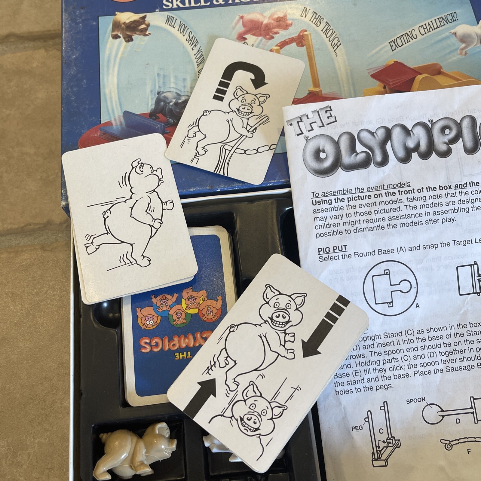 The Olympigs Skill And Action Card Game 1991 Paul Lamond Games Vintage Fun Rare!