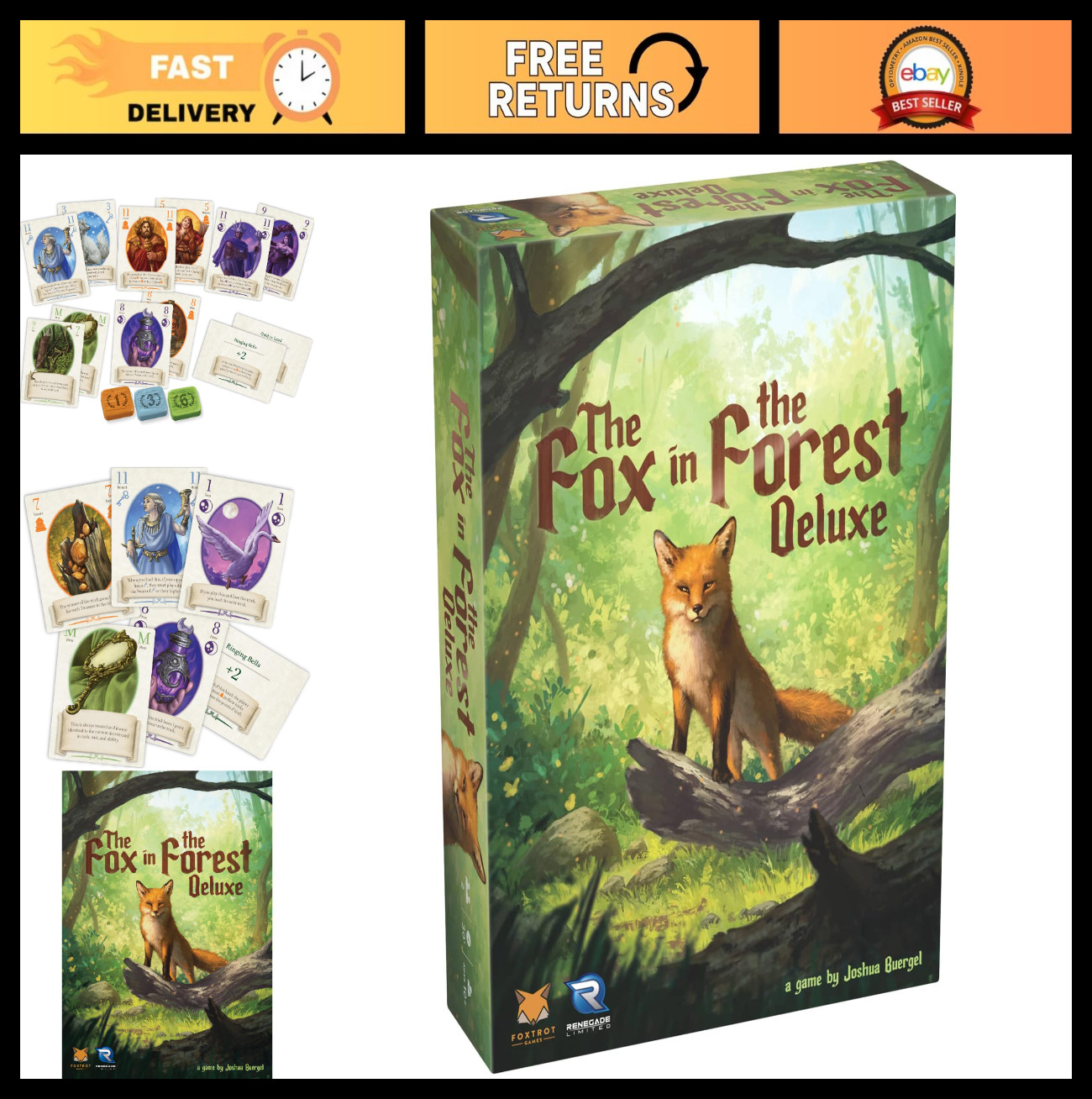 Deluxe 2 Player Trick-Taking Card Game – Fox in the Forest – Fun Strategy Game