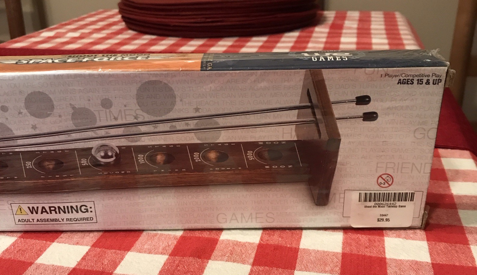 WE Games Shoot The Moon, 1940’s Nostalgia Game, Solid Natural Wood, 17.5 inches