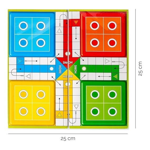 Classic Game set Little Snakes and Ladders with Ludo 2 In 1 Best 4 Kids 25X25 cm
