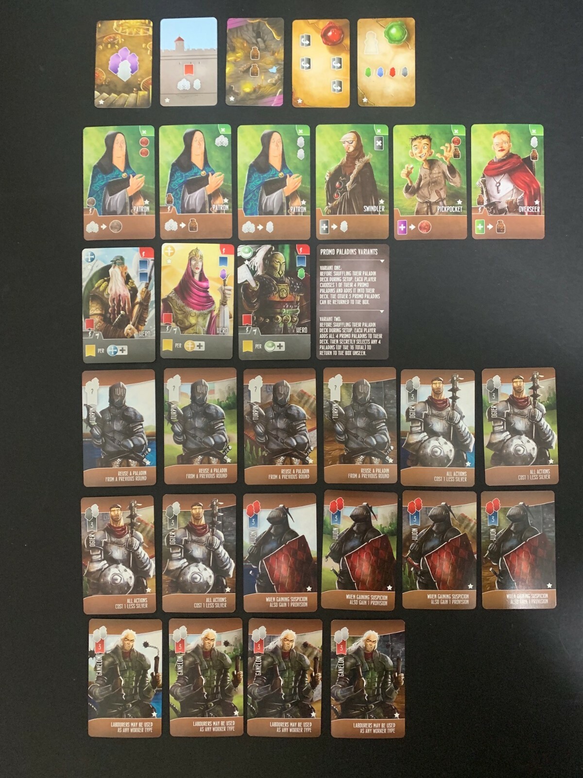 Paladins of the West Kingdom KIckstarter Promo Card Bundle Garphill Renegade NEW