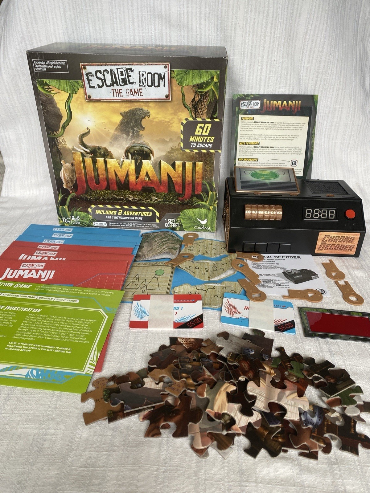 Jumanji Escape Room The Game -Complete & Tested, Opened But Never Used, Cardinal