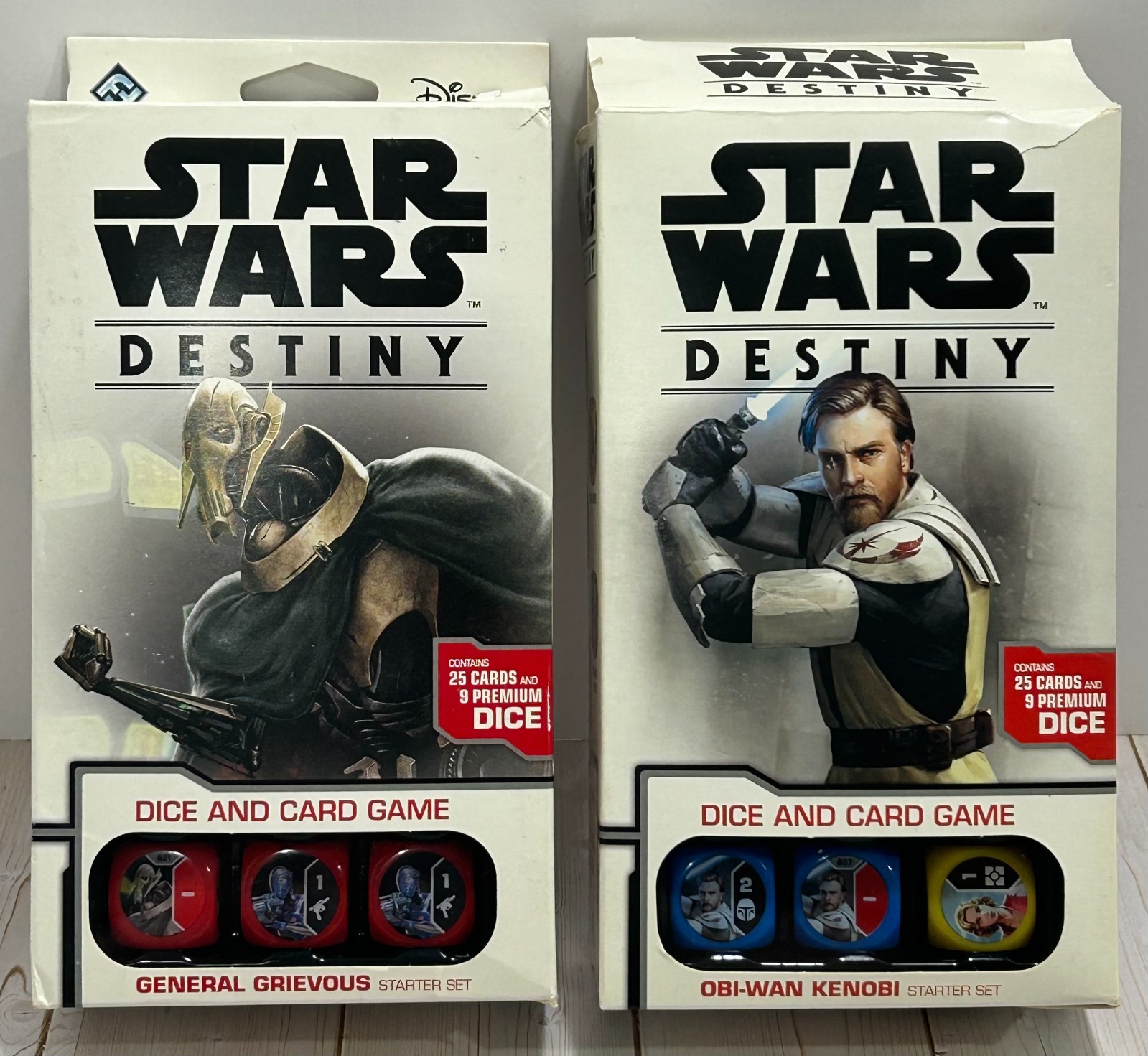 Star Wars Destiny Dice & Card Game Starter Packs ~ Gen. Grievous, Obi-Wan
