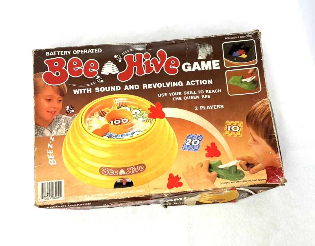 Vintage Bee Hive Game Sound Revolving Action 2 Players Ages 5+ Tested Working